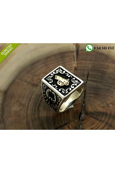 Osmanl Tural zel ilikli 925 Ayar Gm Tasz Erkek Yzk Stok Kodu:20172937