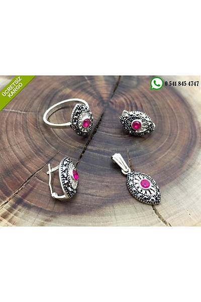 Yakut ve Markazit Tal Gm Bayan l Set Stok Kodu:20172567