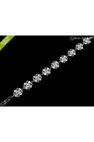 Kini Ve iek Model 925 Ayar Gm Bayan Telkari Bileklik Stok Kodu:20172235