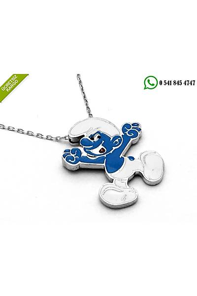 925 Ayar G�m�� Sevimli �irin Temal� �ocuk Kolye Stok Kodu:20174499