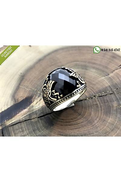 Osmanl Tural Zirkon Tal 925 Ayar Gm Erkek Yzk Stok Kodu:20172671