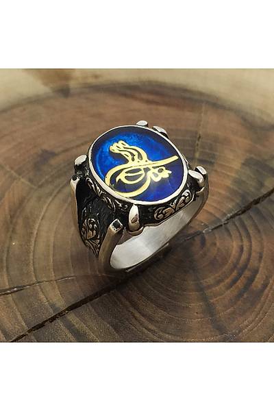 Mineli Osmanl Tura lemeli 925 Ayar Gm Erkek Yzk Stok Kodu:20172274