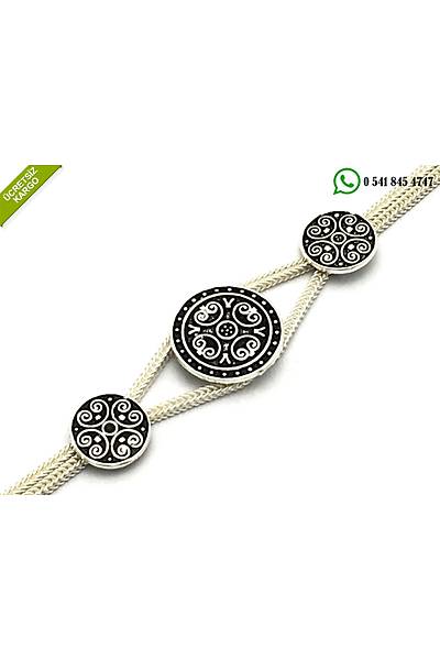 925 Ayar G�m�� Midyat Has�r �zel Eli�i ��lemeli Bayan Bileklik Stok Kodu:20174555