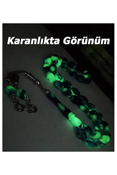 Fosforlu Kedi Gz Karanlkta Parlayan Toz Kehribar Tesbih Dgn11148