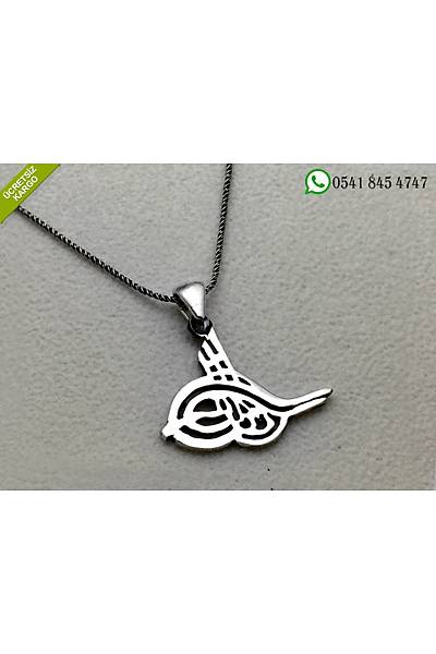 925 Ayar Gümüş Osmanlı Tuğralı Tasarım Erkek Kolye Stok Kodu:20181066
