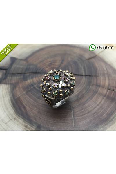 Zmrt Ve Yakut Tal Otantik Gm Bayan Yzk Stok Kodu:20171141