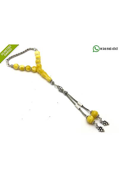 925 Ayar Toz Damla Kehribar Tal Tesbih Model Gm Anahtarlk Stok Kodu:20174327