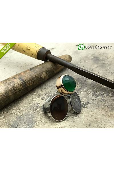 925 Ayar Zmrt Tal Gm El Dvmesi Otantik Bayan Yzk Stok Kodu:2018940