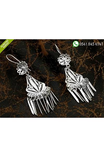 925 Ayar G�m�� Hint Model P�sk�ll� El ��i Telkari Bayan K�pe Stok Kodu:2018801