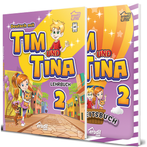 Tim und Tina 2 - Lehrbuch + Arbeitsbuch (2 Kitap)
