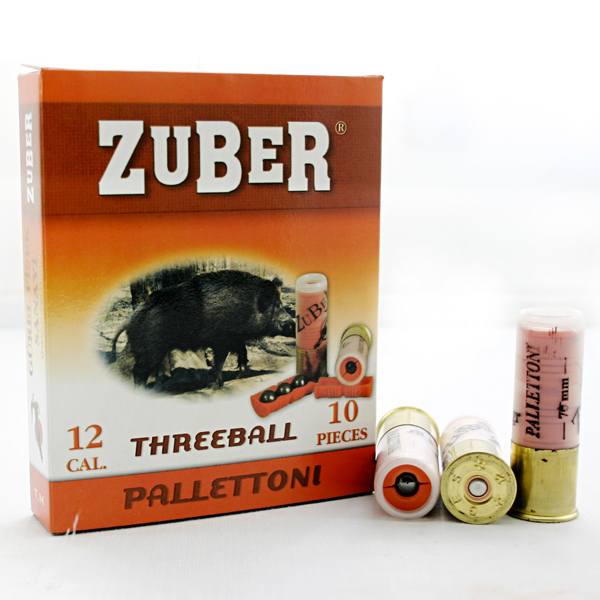 Tek Kurşun 12 Cl. Zuber Threeball Av Fişeği