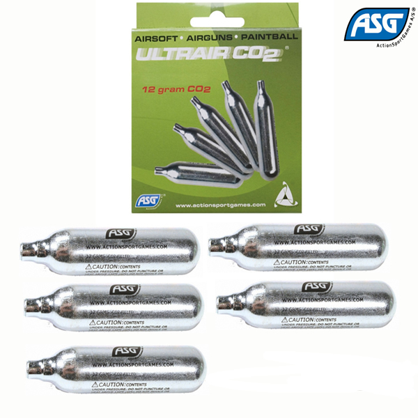 ASG CO2 HAVALI TABANCA TÜP 5'Lİ KUTU 15545