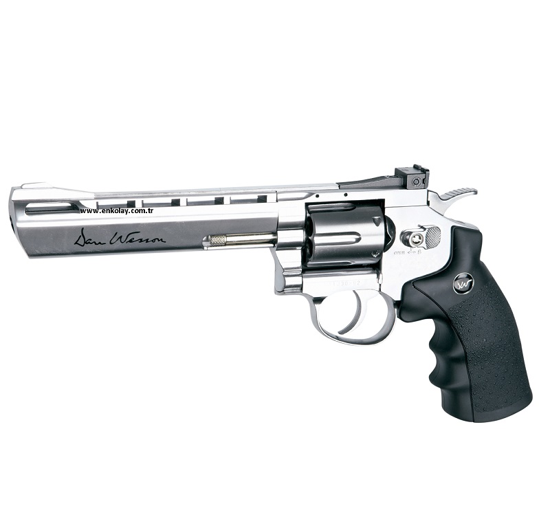 DAN-WESSON 6" REVOLVER SILVER TOPLU TABANCA 16559