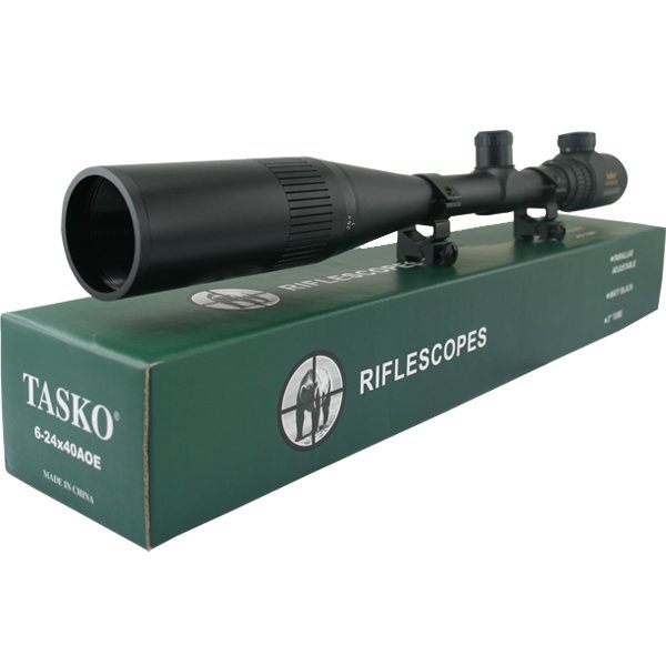 6-24x40 AOE Tasko Işıklı Zoomlu Tüfek Dürbünü