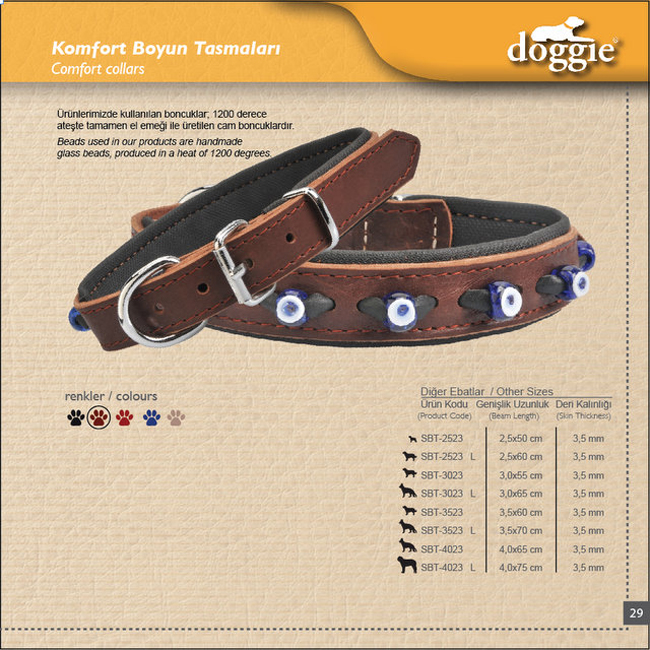 SBT 3023 Yumuşak Nazar Boncuklu Tasma