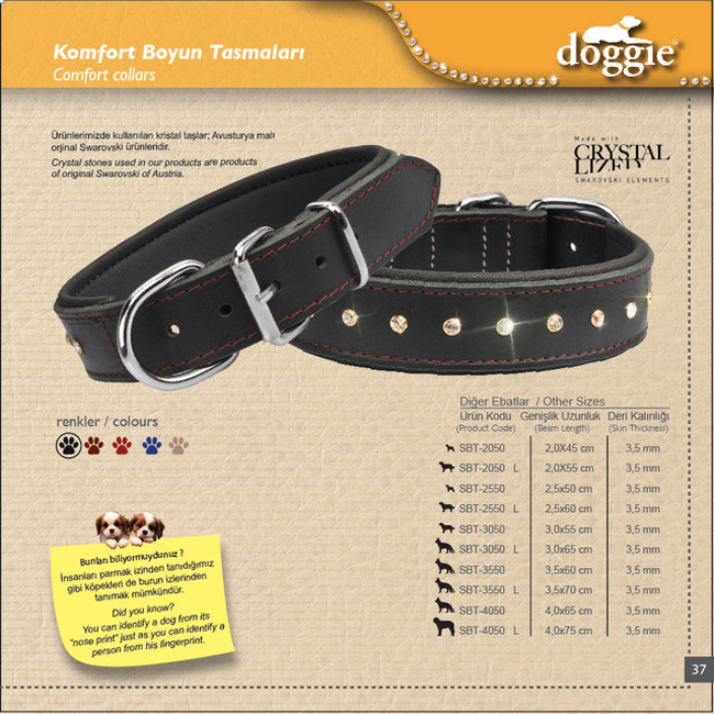 SBT 2050 L Kristal Taşlı Tasma Uzun