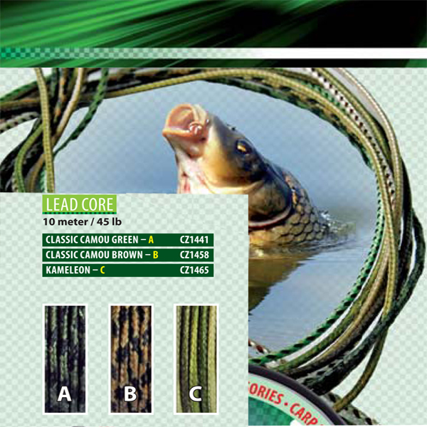 Cz 1458 Lead Core Classic Camou Brown, 45 Lb, 10 M