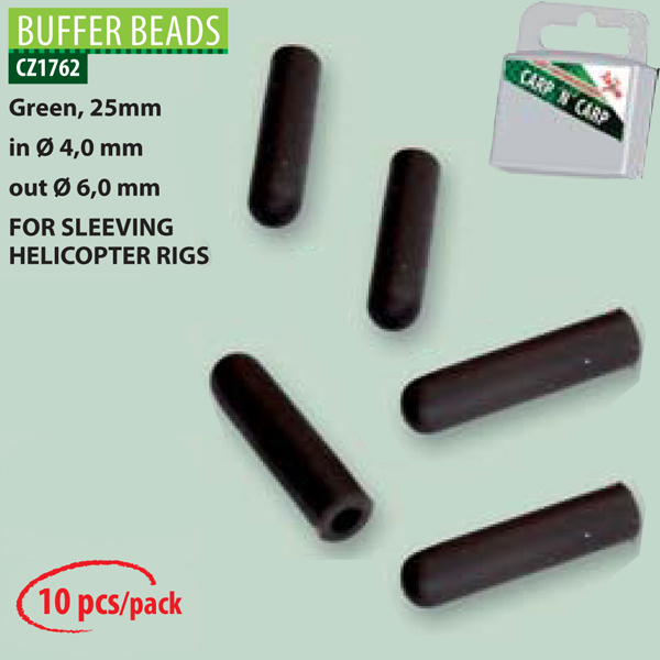 Cz 1762 Buffer Bead 25 Mm 4/6 Mm (10 Pcs) 25 Mm Green