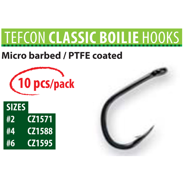 Cz 1595 Tefcon Classic Boilie Hooks #6 (10 Pcs)