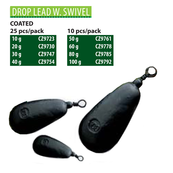 Cz 9792 Drop Lead W. Swivel 100 G, Coated