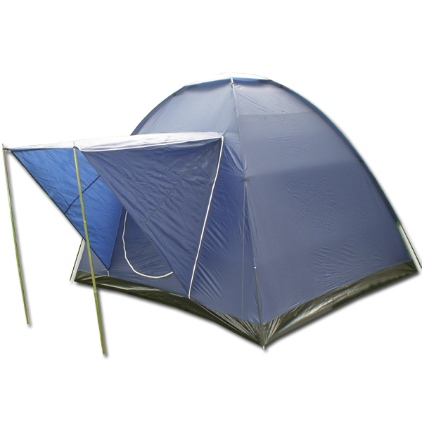 4 Kişilik Yüksek Koyu Mavi Dome Balkonlu Kamp Çadırı (240x210x180)