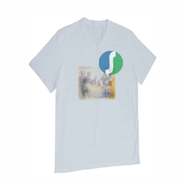 V yaka Beyaz T Shirt Sts 2 L
