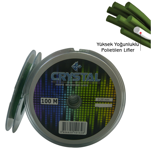 Crystal Hdpe Nano İp Misina 4 Kat 0.22 Mm 100 Mt