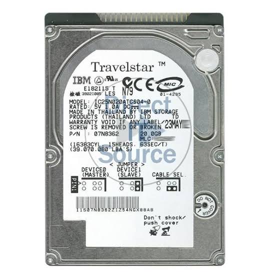 IC25N020 ATCS04-0 IBM 20GB IDE 2.5" Hard Drive