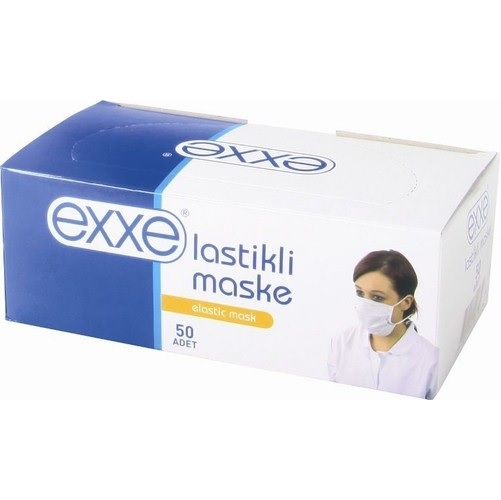 Exxe Lastikli Cerrahi Yüz Maskesi 2 Katlı 50 Adet