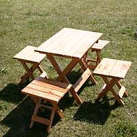 Ahşap Portatif Piknik Masası