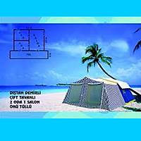 Aile Tipi Kamp �ad�r� (2 Oda 1 Salon, D��tan Demirli, L mutfakl�)