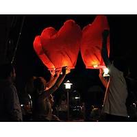 Uçan Gökyüzü Gece Balon Feneri-Dilek Feneri Kalp