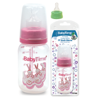 Baby Time Klasik Silikon Kiraz U�lu PP Biberon - 150ml