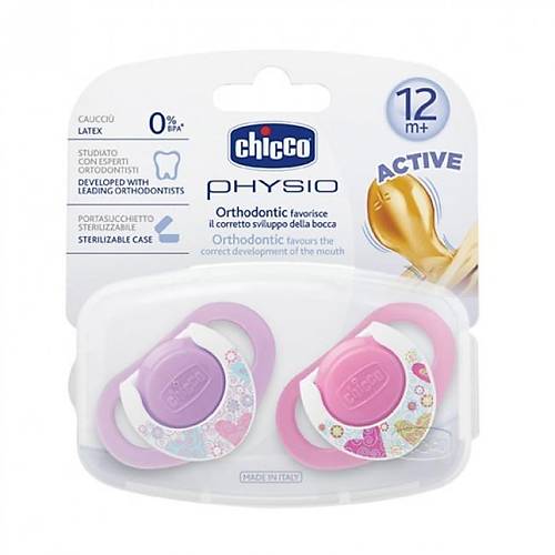 Chicco 2 li Physio Kau�uk Emzik 12 ay+ K�z