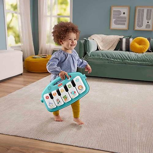 Fisher Price Sesli ve I��kl� Ne�eli Hayvanlar Piyanolu Oyun Hal�s� HWY49