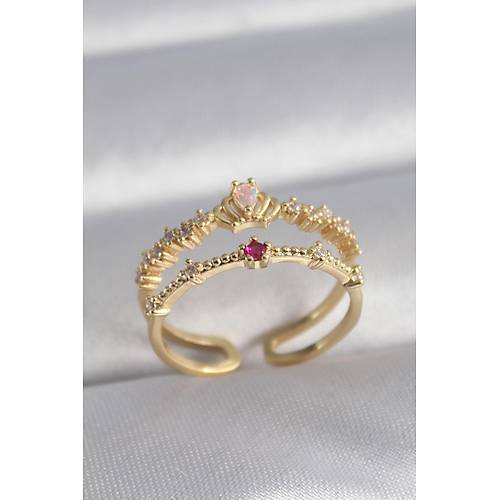 Pirin Gold Renk Zirkon Tal Ta Model Kadn Yzk