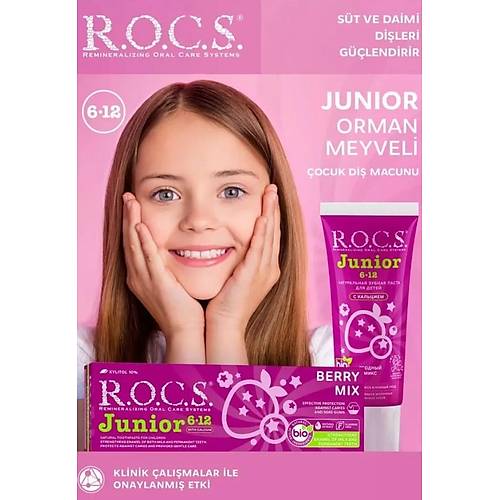 Rocs Junior Orman Meyveli 6-12 Ya� Flor�rs�z Di� Macunu 74 ml