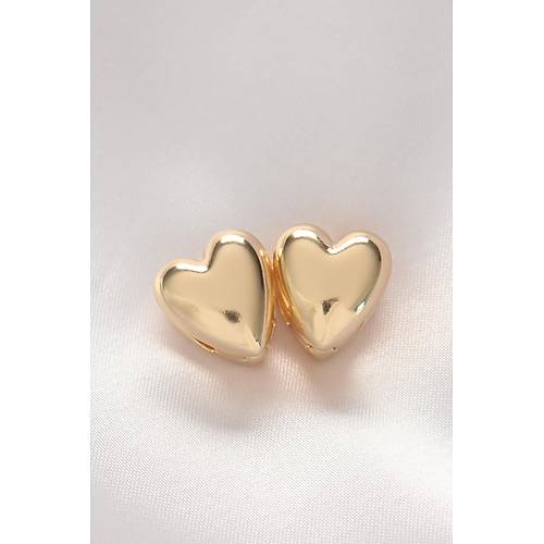 Pirin Gold Renk Minimal Bombeli Kalp Kpe