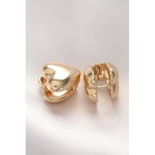Pirin Gold Renk Minimal Bombeli Kalp Kpe
