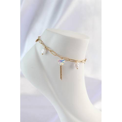 316L elik Gold Renk Sallantl Kelebek Halhal