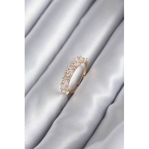 Pirin Gold Renk Zirkon Ta Kalp Model Kadn Yzk