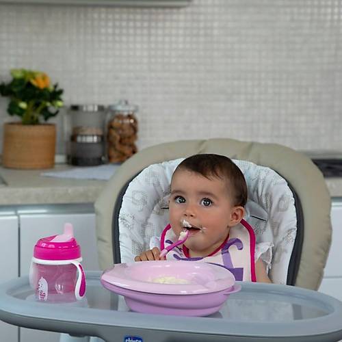 Chicco 4 Par�a Beslenme Seti +6 Ay - K�z