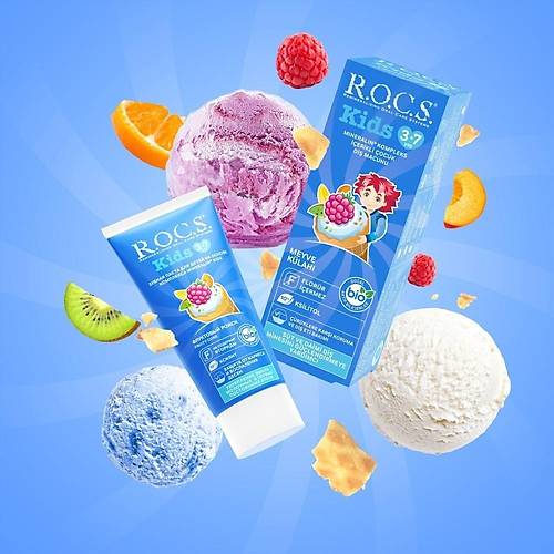 Rocs Kids Meyve K�lah� Flor�rs�z Di� Macunu 45 ml