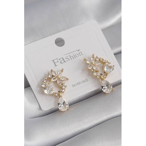 Pirin Gold Renk Zirkon Tal iek Model Sallant Detay Kadn Kpe