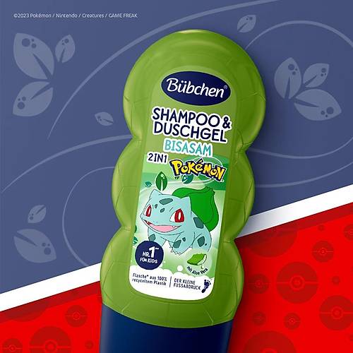 B�bchen �ocuk �ampuan&Du� Jeli 2 in 1 Pokemon Bulbasaur 230 ml