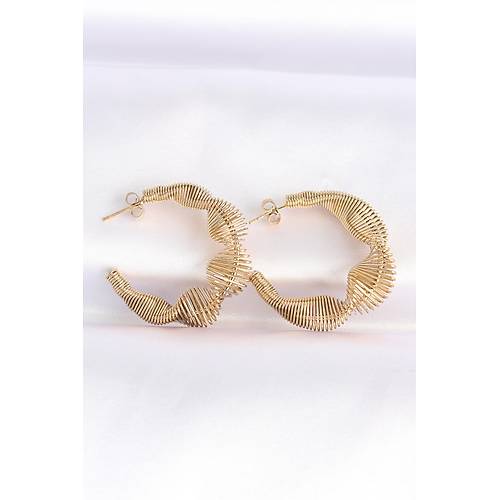 316L elik Gold Renk Asimetrik Trtk Detay Kvrm Kpe
