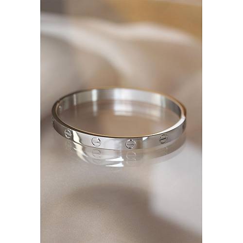 316L elik Silver Renk Bilezik