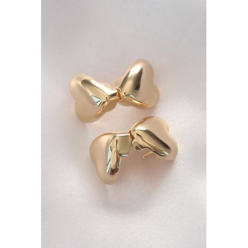 Pirin Gold Renk Minimal Bombeli Kalp Kpe