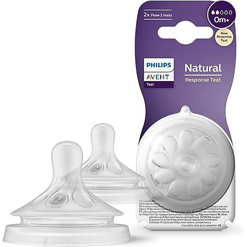 Philips Avent Natural Response 2'li Biberon Emzi�i, 2 Numara, 0 Ay+