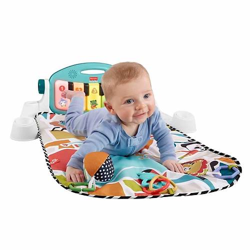 Fisher Price Sesli ve I��kl� Ne�eli Hayvanlar Piyanolu Oyun Hal�s� HWY49